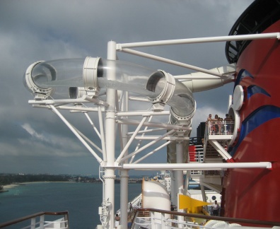 A slide with a transparent outer wall