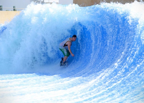 FlowBarrel ten Double Surf Machine FlowRider- Yas Waterworld, Abu Dhabi, United Arab Emirates