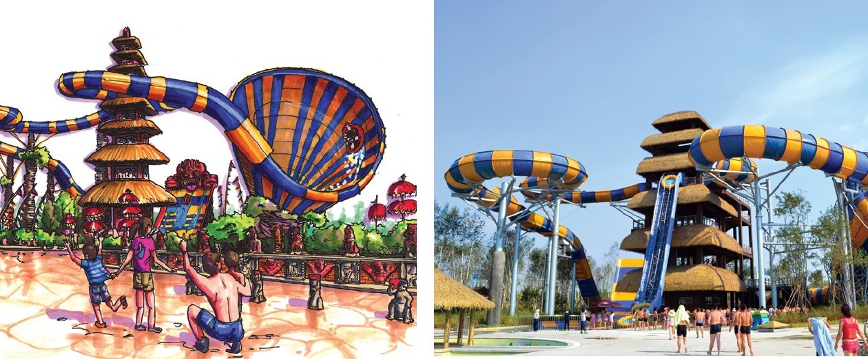 Comparison between the drawn Abyss and the real Abyss