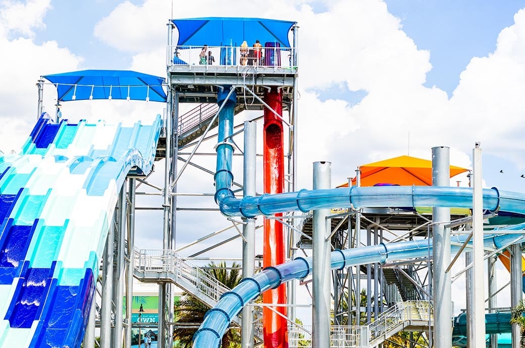 Flatline Loop and AquaDrop Water Slide Suppliers - Island H2O Live FL, USA